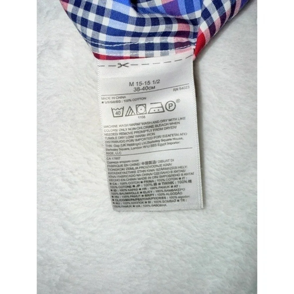 Banana Republic Medium‎ Grant Fit Plaid Dress Shirt Mens  Button Down